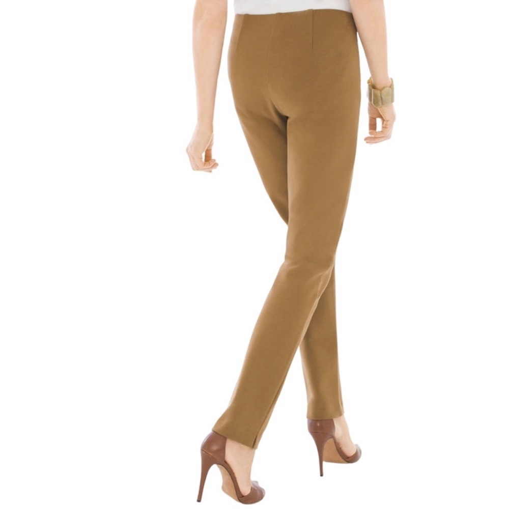 Chico’s Juliet Ankle Pant Ultimate Fit Brevity Brown Tan Ponte Knit Pants 2 NWT - Picture 4 of 16